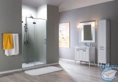 Пенал подвесной Aquanet Паола 40 белый патина серебро 181770