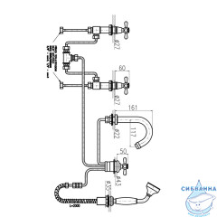 Смеситель для ванны на борт RavSlezak Морава MK162.5PSM
