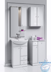 Тумба Aqwella Classic Барселона 55 с раковиной Уют 55 белый глянец