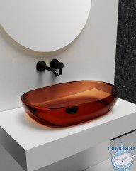 Раковина на столешницу 60 см ABBER Kristall AT2805Opal