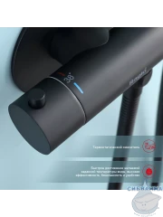 Смеситель Raglo R23.56.06 с гигиеническим душем (черный)