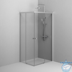 Душевое ограждение AM.PM X-Joy 100х80 W94G-403-10080-MТ профиль хром, стекло прозрачное (без поддона)