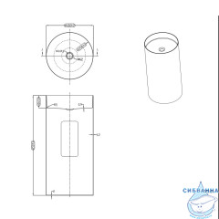 Раковина отдельностоящая ABBER Wasser Kreis AF2414GM оружейная сталь