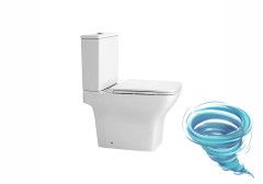 Унитаз напольный со смывом торнадо Aquatek Леон AQ2788T-00 с бачком и сиденьем быстросъемным Soft Close (микролифт)