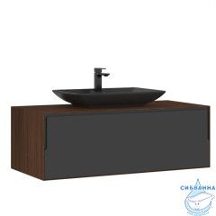 Тумба с раковиной ORKA Craft 120 подвесная, орех/антрацит