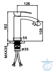 Смеситель для раковины Frap F10803-6 (черный матовый)