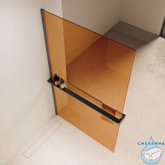 Walk-in Vincea Walk In HS 90 профиль вороненая сталь, стекло янтарь VSW-1HR900GSGM