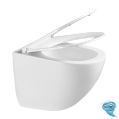 Унитаз подвесной безободковый Lemark Glazer 9614003 с сиденьем быстросъемным Soft Close (микролифт)