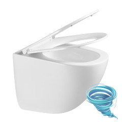 Унитаз подвесной безободковый Lemark Glazer 9614003 с сиденьем быстросъемным Soft Close (микролифт)