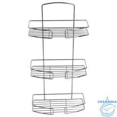 Полка трехъярусная прямая, проволока стальная, 13, Milardo, 013W030M44