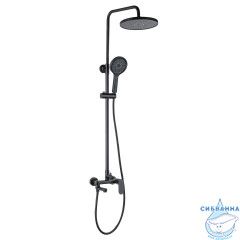 Душевая система Azario Arizona 250 1 режим AZ-20BR (черный матовый)