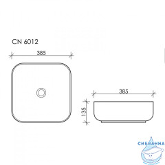  Раковина на столешницу 39 см Ceramicanova Element CN6012