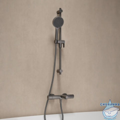 Лейка для душа, графит матовый, Aiger, IDDIS, AIG4FG0i18