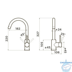 Смеситель для кухни Omoikiri Shinagawa-LG золото