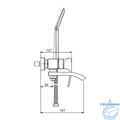 Смеситель для ванны Gappo G3207-6 с аксессуарами ( черный матовый)