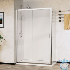 Душевое ограждение Vincea City 110x90 профиль хром, стекло прозрачное VSR-5CT9011CL