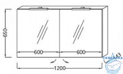 Шкаф-зеркало Jacob Delafon Rythmik 120 kвебекский дуб EB798RU-E10