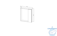 Зеркальный шкаф Viant Берлин 60 цемент VBER60C-ZSH