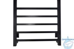 Полотенцесушитель электрический Санприз Квадро П10 50х100 (черный матовый) (подключение универсальное)
