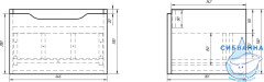 Тумба Dreja Tiny 45 белый глянец с раковиной Мини 50