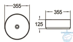 Раковина на столешницу 36 см SantiLine SL-1037