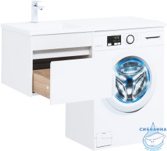 Тумба Aquanet Токио 48 L 236915 белый глянец с раковиной Даллас 110