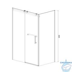 Душевое ограждение Azario Vancouver 120x100 AZ-NKF1131L 1000 профиль серебро, стекло прозрачное (без поддона)