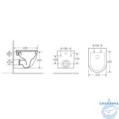 Унитаз подвесной безободковый Calypso CS46UQ-OKS с сиденьем Soft Close (микролифт)