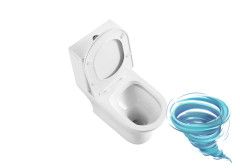 Унитаз напольный безободковый со смывом торнадо Aquatek Гелиос AQ2816T-00 с бачком и сиденьем Soft Close (микролифт)