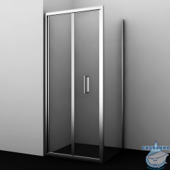 Душевое ограждение Wasserkraft Weser 78F18 90x100 профиль хром, стекло прозрачный (без поддона)