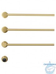 Полотенцесушитель электрический  Wonzon&Woghand Hamburg 47х57 WW-AL313-BG (с возможностью скрытого подключения, подключение универсальное) (брашированное золото)