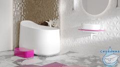 Ванна из искусственного камня Salini Ориенте Офуро 140x80 (материал S-Sense, белый глянцевый)