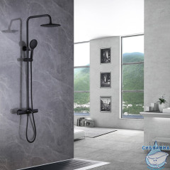 Душевая система Abber Thermostat AF8516B 220 1 режим (черный матовый)