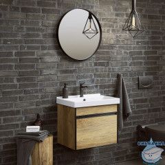 Тумба Aqwella Urban 60 дуб балтийский с раковиной Фест 60