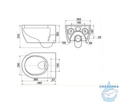 Унитаз подвесной безободковый Excellen Doto Pure Rim 48 CEEX.1404.485.WH с сиденьем Soft Close (микролифт)