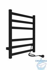 Полотенцесушитель электрический Indigo Oktava Slim (с таймером) 50х60 черный муар  (с возможностью скрытого подключения, подключение R/L)