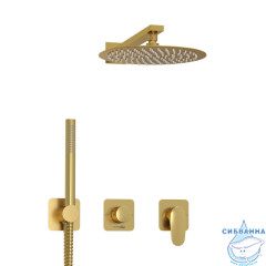 Душевая система Wasserkraft 250 1 режим A3651.282.180.259.285.194.286 (золото матовое)