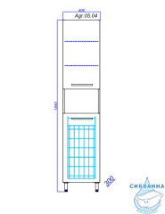 Пенал напольный Aqwella Classic Аллегро 40 белый глянец