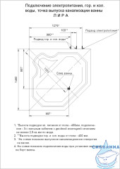 Акриловая ванна Aquatek Лира 150х150 с каркасом