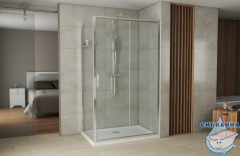 Душевое ограждение Encanto Stella 120x80 см профиль хром, стекло прозрачное ES120.3100A (без поддона)