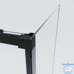 Душевое ограждение Vincea Софт 150x80 профиль черный, стекло прозрачное VSR-3SO28010CLB