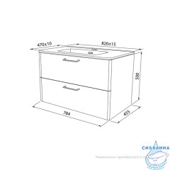 Тумба под раковину Iddis Brick 80 см BRI80W0i95