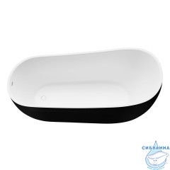 Акриловая ванна Grossman Galaxy GR-1403MB 170x75 с каркасом (белый/черный матовый)