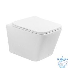 Унитаз подвесной безободковый Abber Rechteck  AC1201T с сиденьем Soft Close (микролифт) (белый)