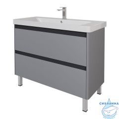 Тумба Dreja Luxury plus 100 с раковиной  Luxury 100 серый базальт