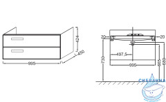 Тумба под раковину Jacob Delafon Rythmik EB1304-N18 100 белый глянец