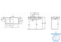 Раковина 100 см Jacob Delafon Vox EB2103-DD1