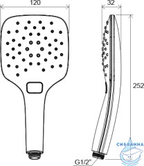 Pучной душ Ravak AIR 958.10, X07P349