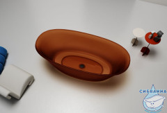 Ванна из полиэфирной смолы ABBER Kristall 170х75 AT9707Opal коричневая