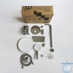 Душевая система скрытого монтажа с тропическим душем и ручным душем, глянцевый хром, Rora, Milardo, RORSB02M67